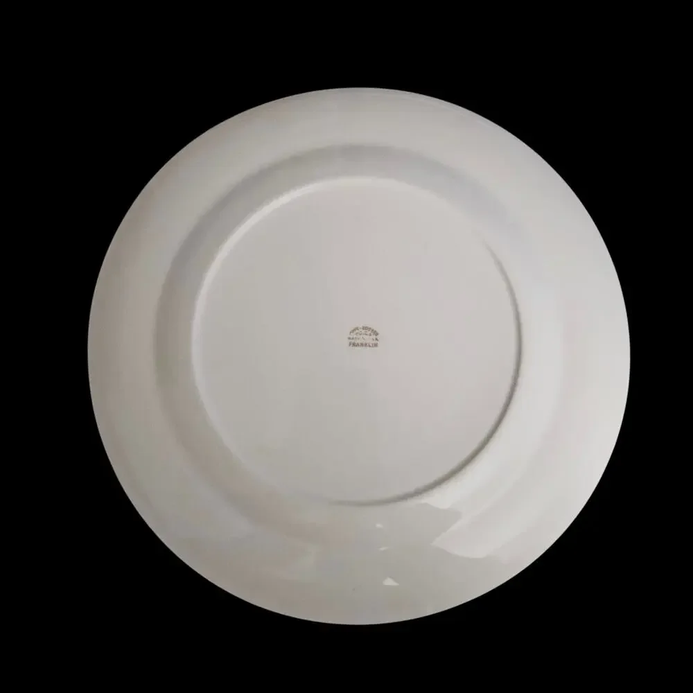 Pope-Gosser Franklin Dinner Plates Set of 2 Silver Band 10
